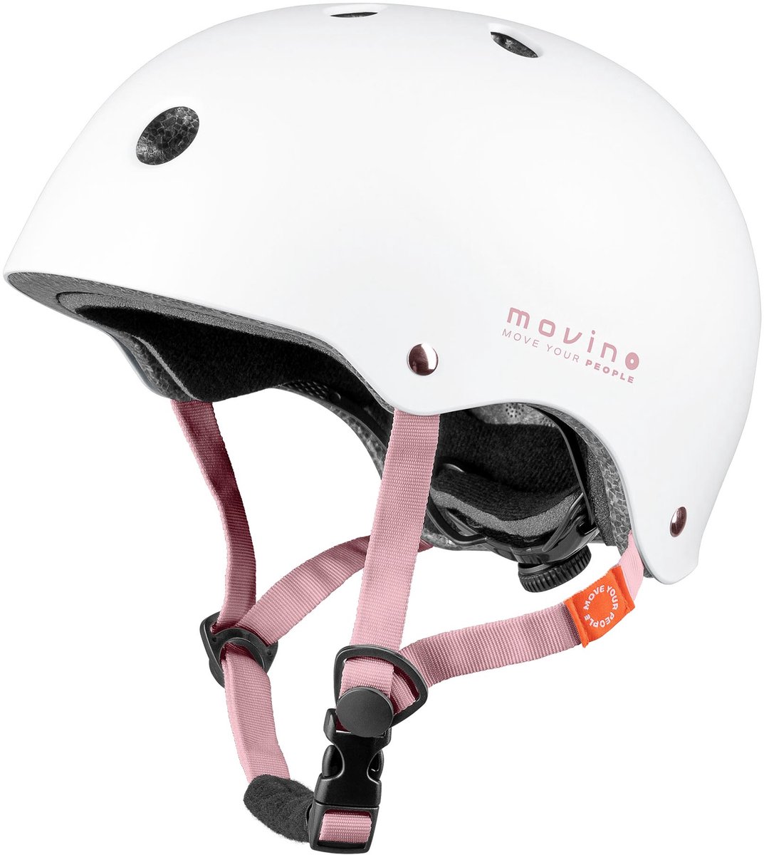 Movino - Element - M - wit - urban fietshelm met Dial-Fit systeem - ABS/EPS - 11 Ventilatiegaten - Fiets Skeelers Step