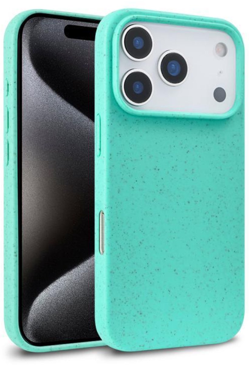 Mobigear Hoesje geschikt voor Apple iPhone 18 Pro Telefoonhoesje Eco Friendly | Mobigear Bio Backcover | iPhone 18 Pro Case | Back Cover - Groen