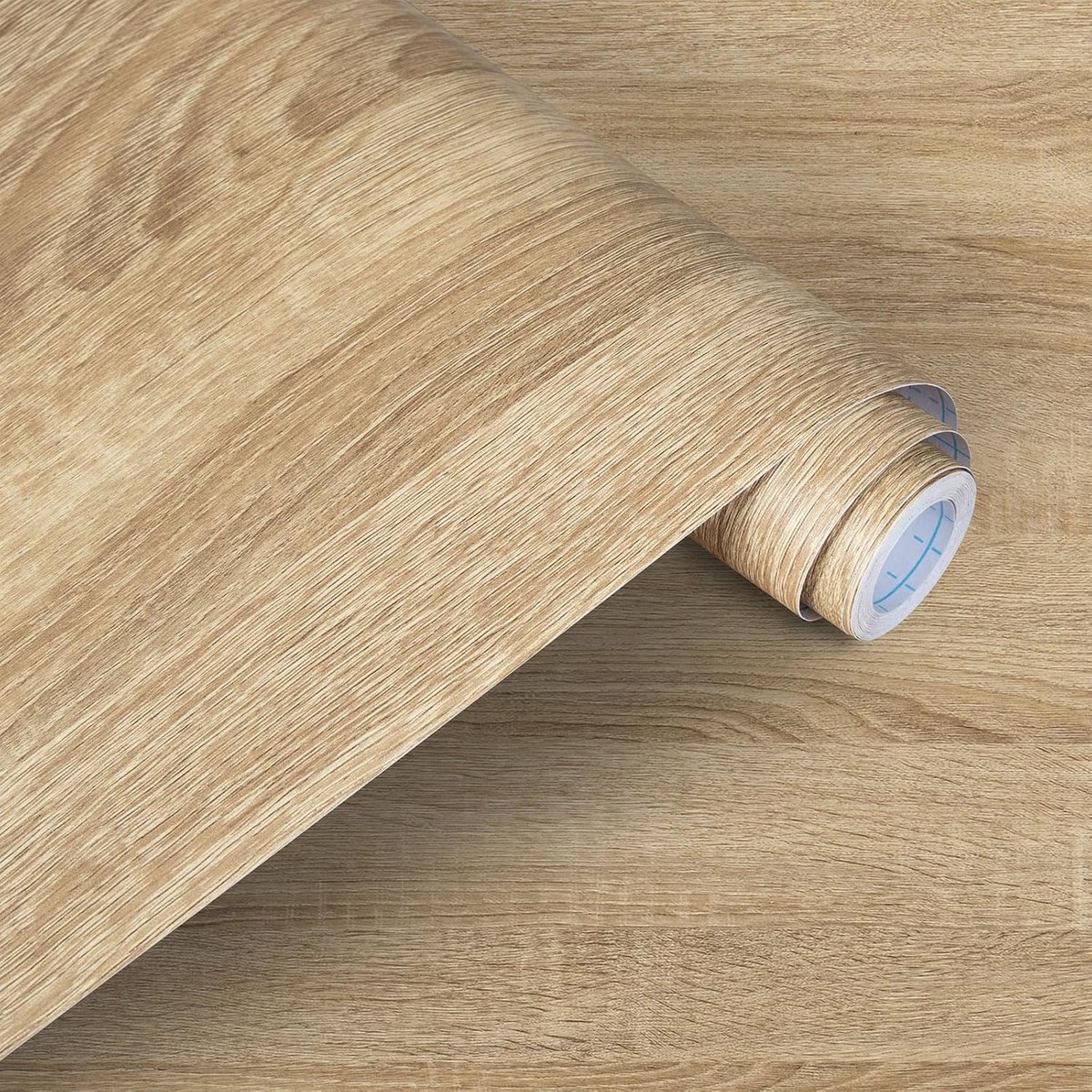 60*500cm Zelfklevend Papier Met Houtnerf-Effect - Zelfklevend Behang - Decoratieve Vinylfolie - Waterdichte Vinylfolie