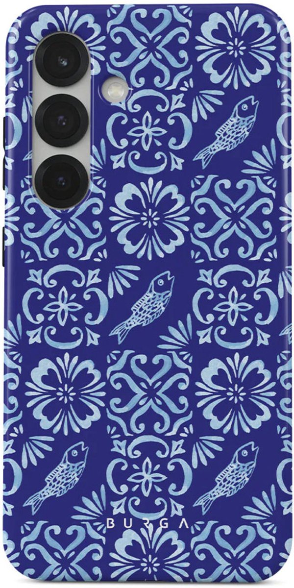 Burga Hoesje geschikt voor Samsung Galaxy S25 Telefoonhoesje Hardcase | Burga Tough Backcover Shockproof | Schokbestendig Galaxy S25 Telefoonhoesje | Anti Shock Proof - Lisboa | Blauw