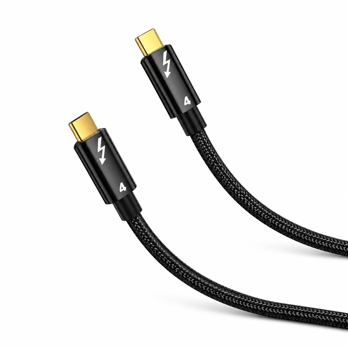 Powteq Thunderbolt 4 Kabel 1,2 meter - USB-C naar USB-C - 40 Gbps - 100W - Zwart