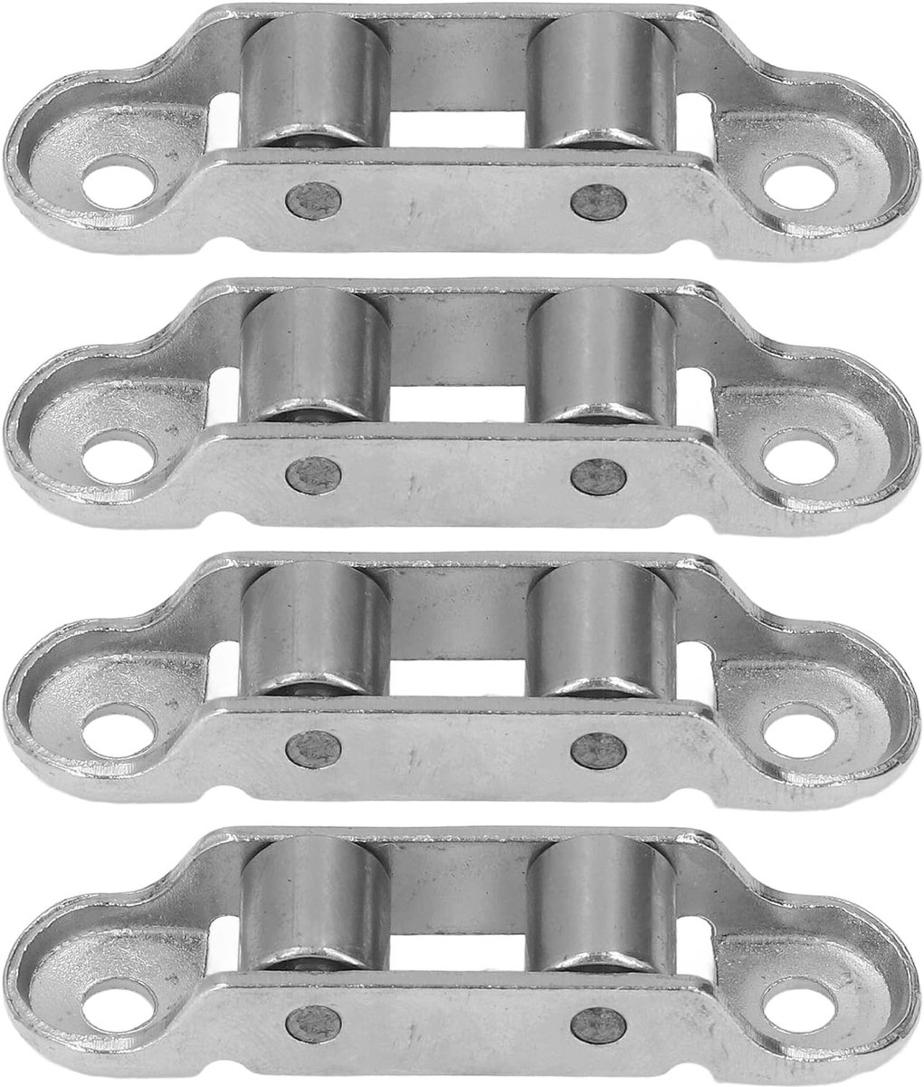 4 STUKS Rvs Dubbele Wiel Mute Katrol Dubbele Drive Geluidsarm Schuifdeur Raam Katrol Rvs Shell: