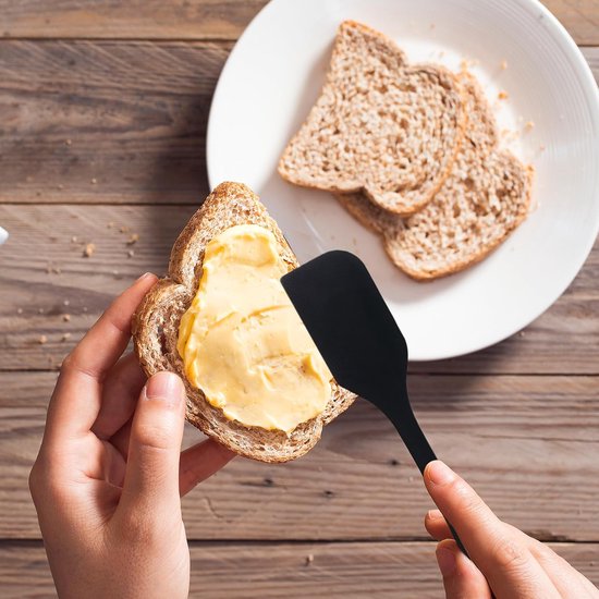 Spatels voor de keuken, van silicone, hittebestendig, met lange handgreep voor het schrapen van sauzen, koken, bakken en roeren — afbeelding 5