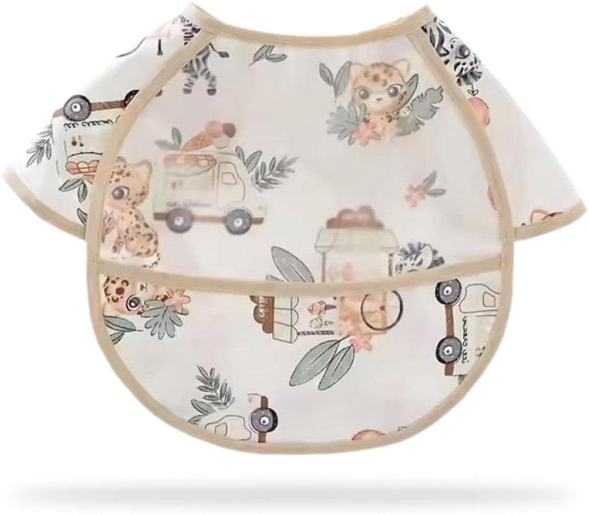 kina - Waterdichte Slabbetjes met Mouwen en Zak | Bescherm Kleding Tegen Vlekken en Water | voor Speen en Speelactiviteiten