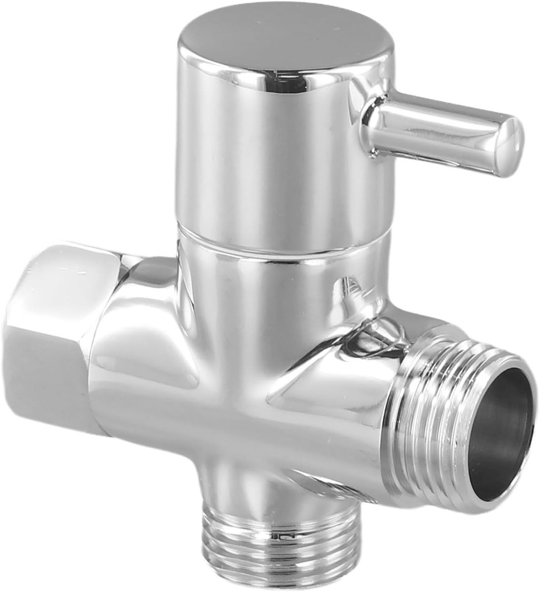 G1/2" messing drieweg waterverdeelklep, Geschikt voor douche-installaties in woningen.