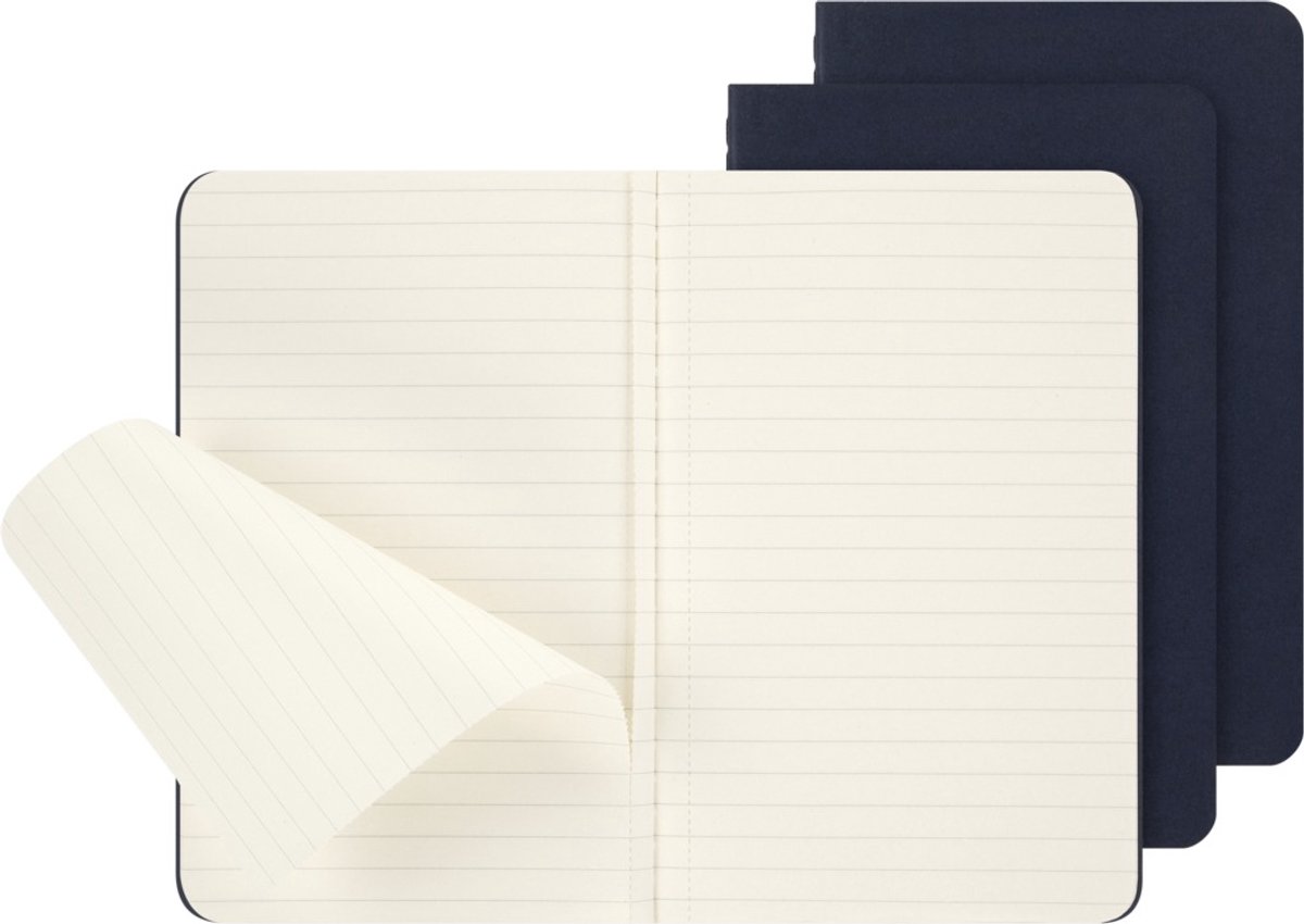 Moleskine Cahier Journals - Pocket - Gelinieerd - Indigo Blauw - set van 3