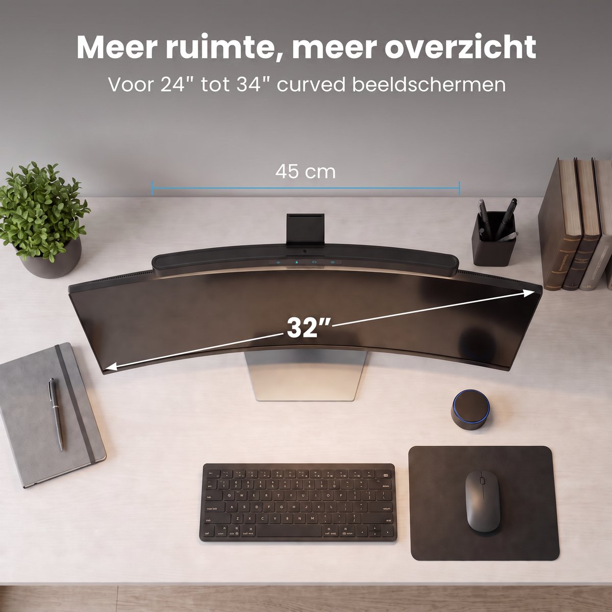 Sencision Curved Monitor lamp met Auto-Dimming - 3000K-6500K thumbnail 3