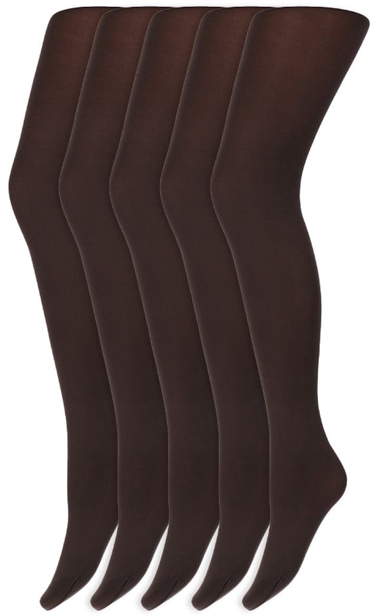 Gekleurde panty’s | Micro | 60 Denier | Merk: Marianne | Maat: S t/m XXL | Kleur: Chocolate | 5 Paar