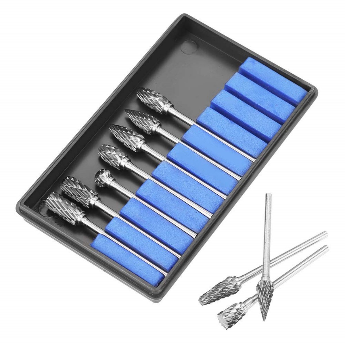Rotatievijlset – 10-delige – Tungsten Carbide – 3 mm Schacht – Voor Gravure & Ontbramen