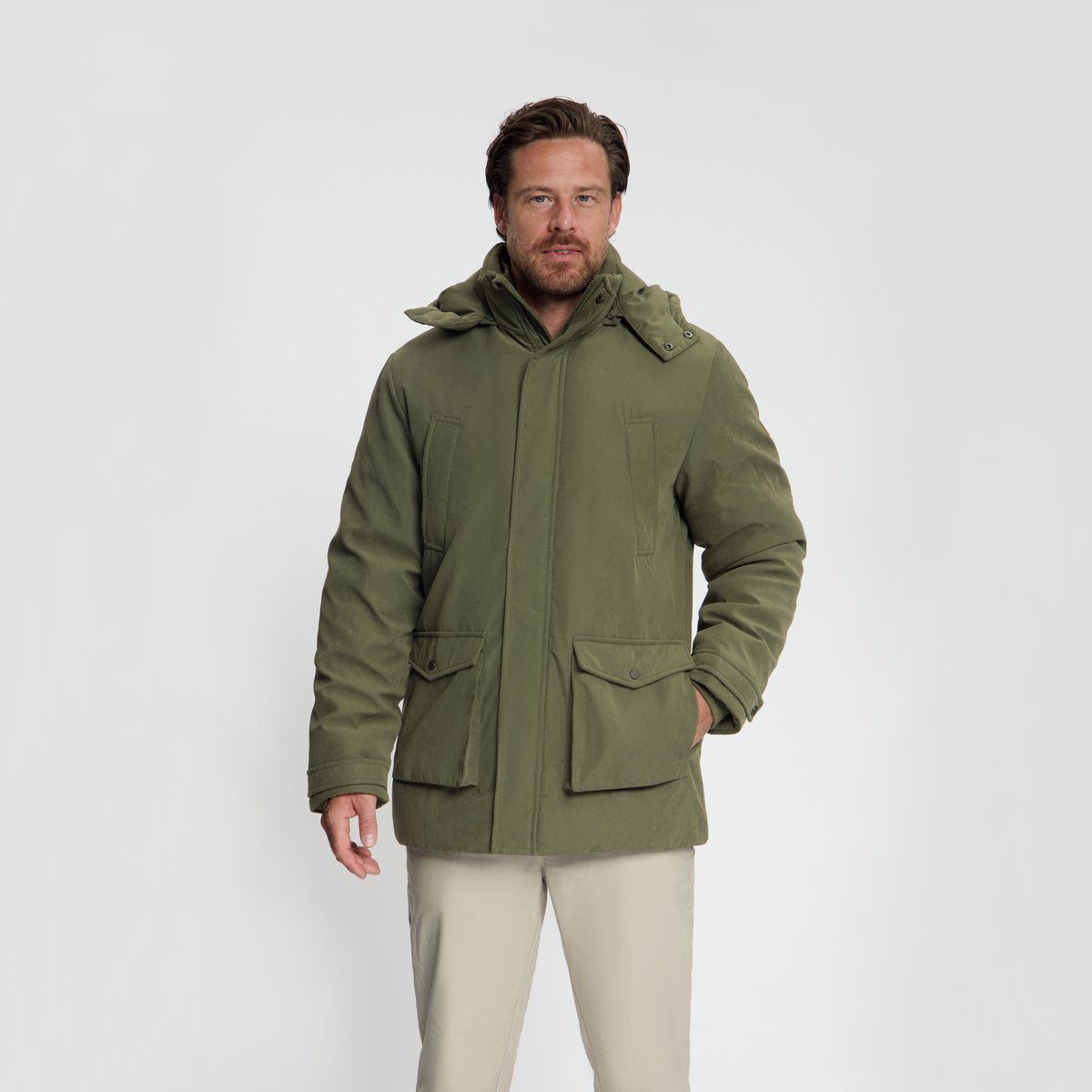 MGO Sean Heren Winterjas Parka Groen