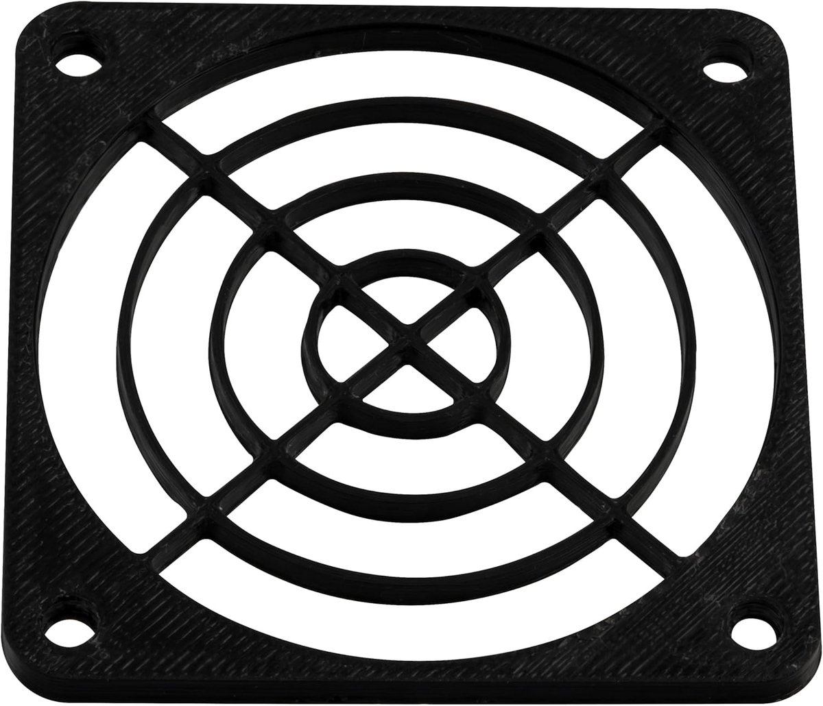 - Set van 4 kunststof ventilatorroosters 60x60 mm voor pc printers audiovisuele apparaten en multimediaprojectoren | kleur zwart