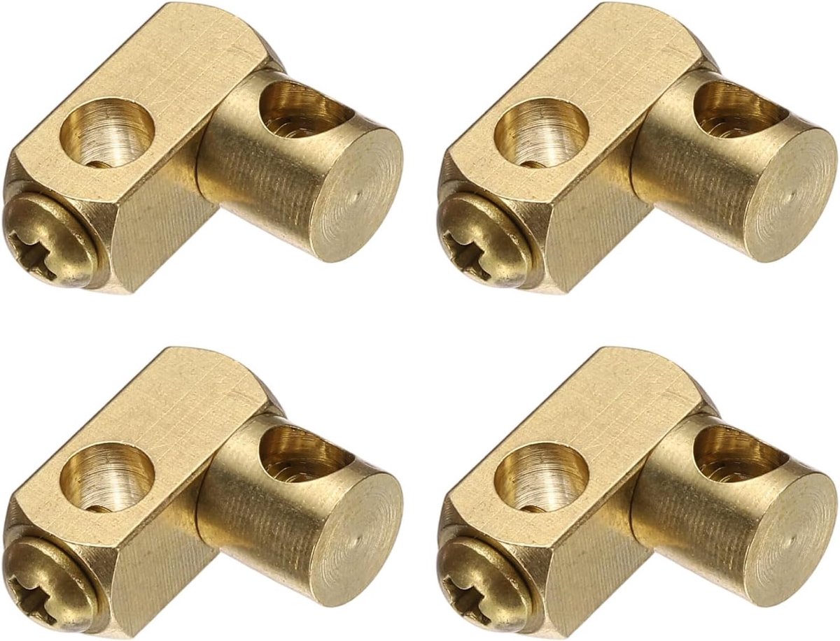 4 stuks verbindingsstang voor wastafel, diameter 5,2 mm, universele aansluiting van messing ter vervanging van afvoeronderdelen voor wastafel in de badkamer