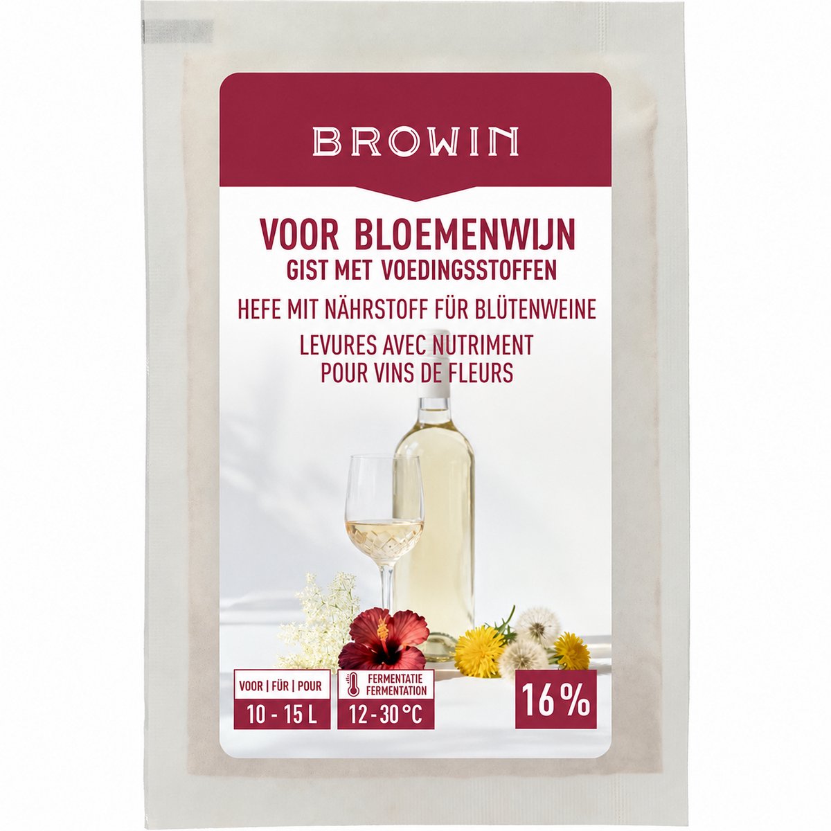 Wijngist met Voedingsstoffen voor Bloemwijnen – 10 tot 15 Liter