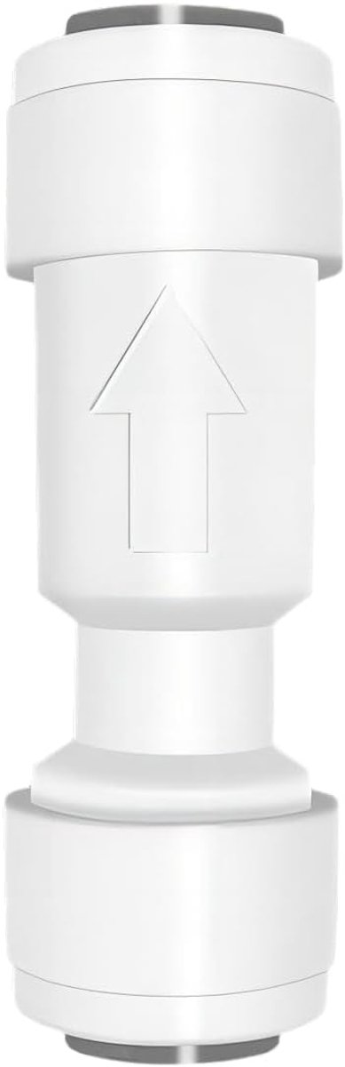 1 Stuks RO Waterfilterfitting, 1/4" Inline Terugslagklep Pushfit, Pushfit Rechte Stekker voor Waterleiding, Waterfilter Eenrichtingsterugslagklep