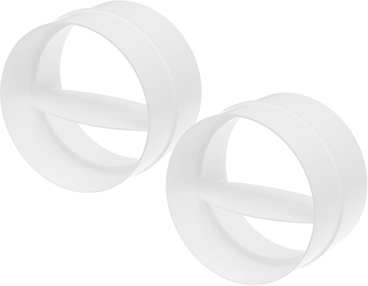 Set van 2 100 mm rug-zuigluchtstop, terugtrekdemper, droger, ontluchtingsslang, inline-afvoerluchtventilator, rugontluchting