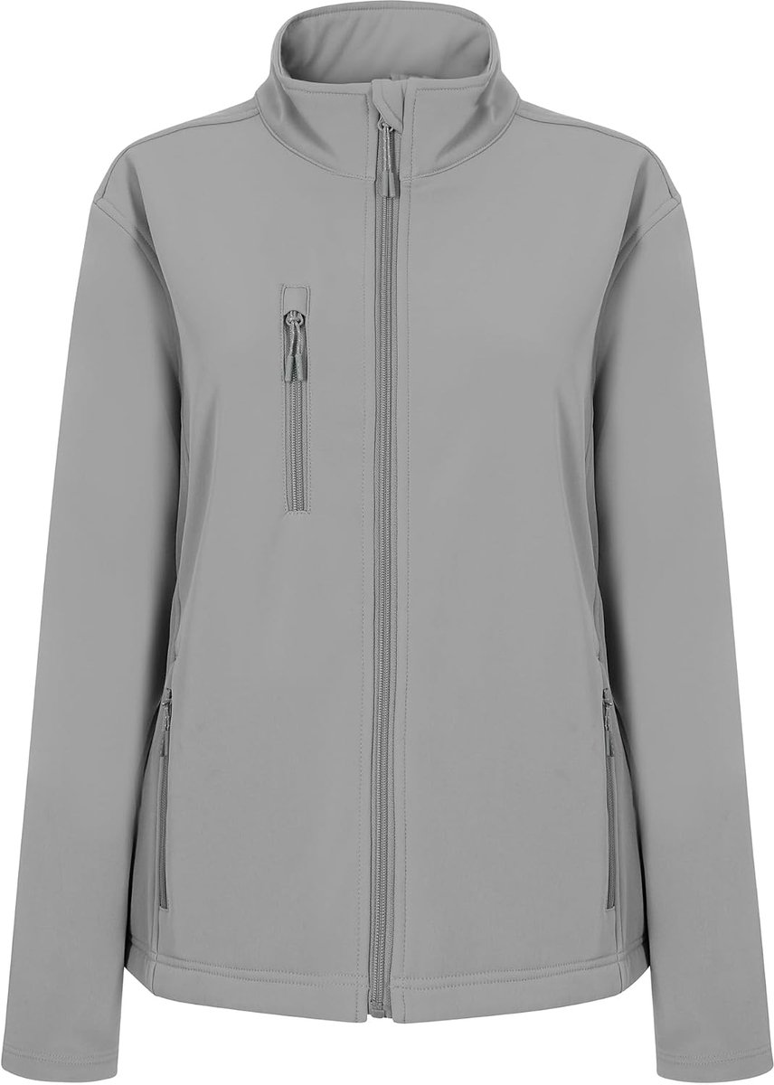 Softshelljas voor dames, steengrijs, M