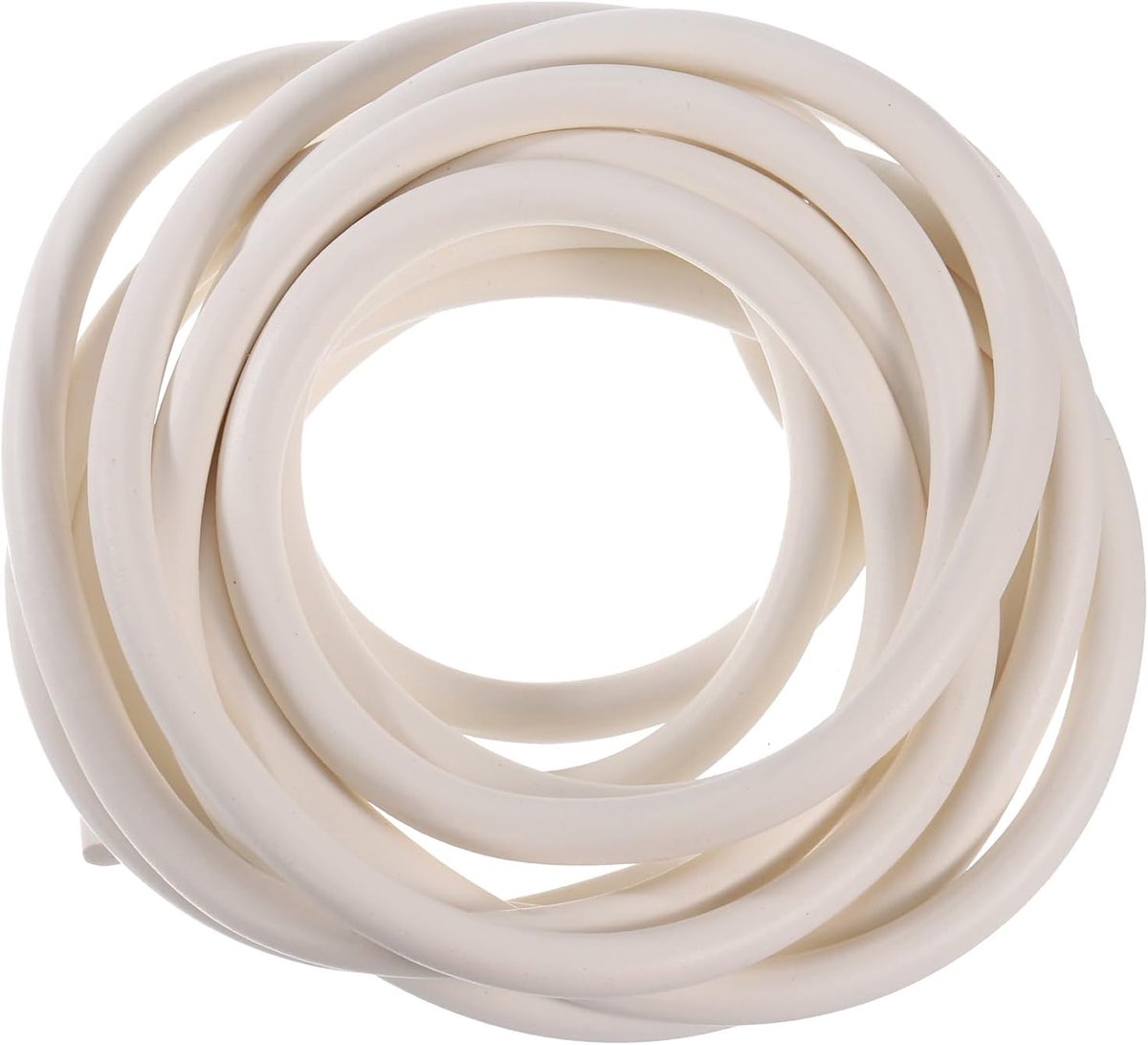 sourcing map Siliconen schuimafdichtingsband, 10 mm (0,39 inch) dia 2,5 m (8,21 ft) lange spons rubber weer rond stevig koord voor doe-het-zelf afdichting, magazijn, kussens, schuimbuis, handwerk