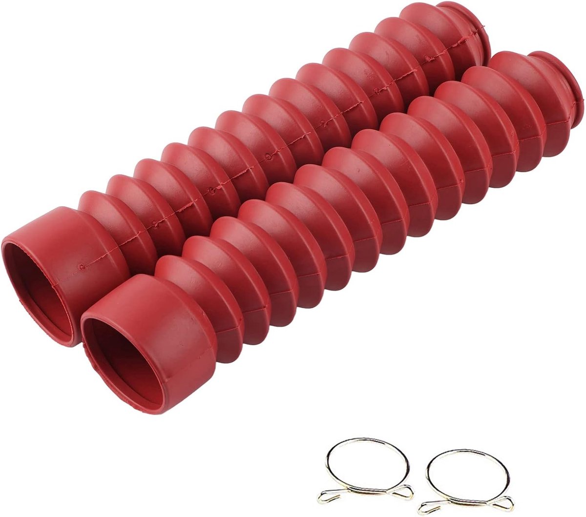 1 paar rubberen motorfiets voorvork beenkappen Gator Boots stofdichte vorkhoes, 205 x 42 mm (rood) andere