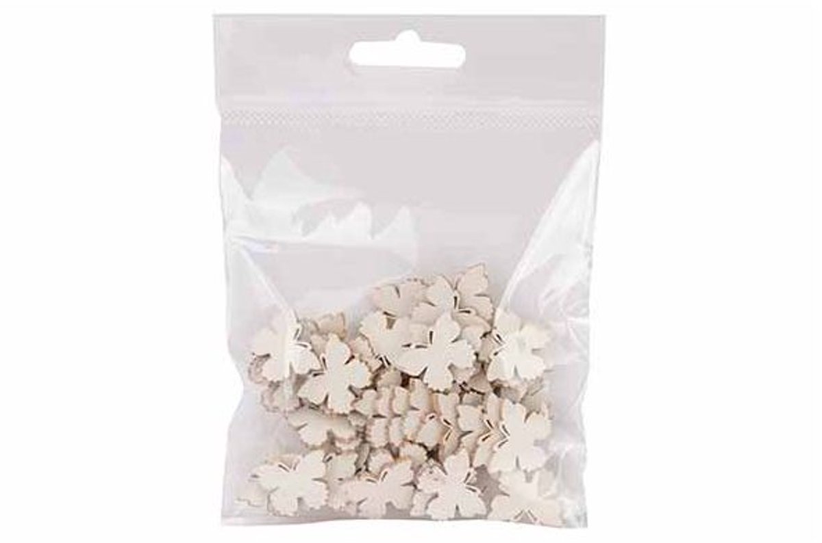 Strooideco Set48 Butterflies Wit 2cm Hou T