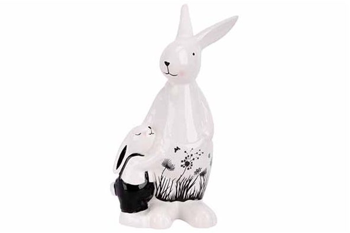 Konijn Father-child Dotted Wit - Zwart 1 1,1x7,7xh20,5cm Andere Dolomiet