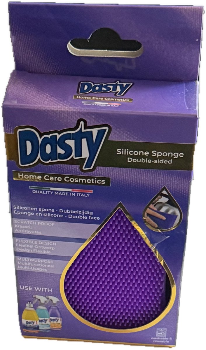 Dasty Siliconen Spons - Dubbelzijdig - Krasvrij - Vaatwasmachinebestendig - Keuken & Badkamer