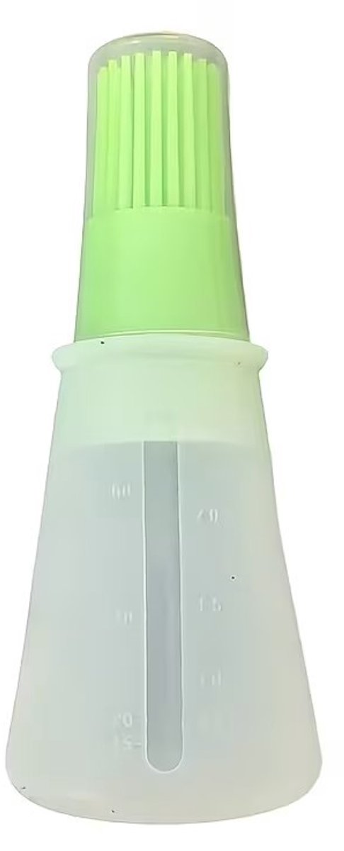 K&R Ventures® Siliconen Oliekwast met Reservoir 60 ml - Hittebestendige Bakkwast - Voor BBQ, Airfryer, Bakken, Grillen & Koken - Marinadekwast - Groen
