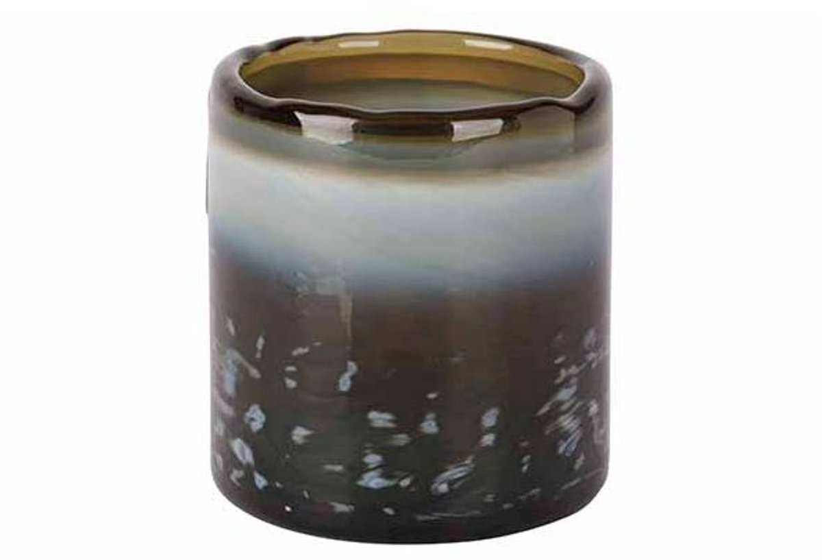 Cosy @ Home Theelichthouder Indie Forest Groen 7x7xh 7cm Rond Hout