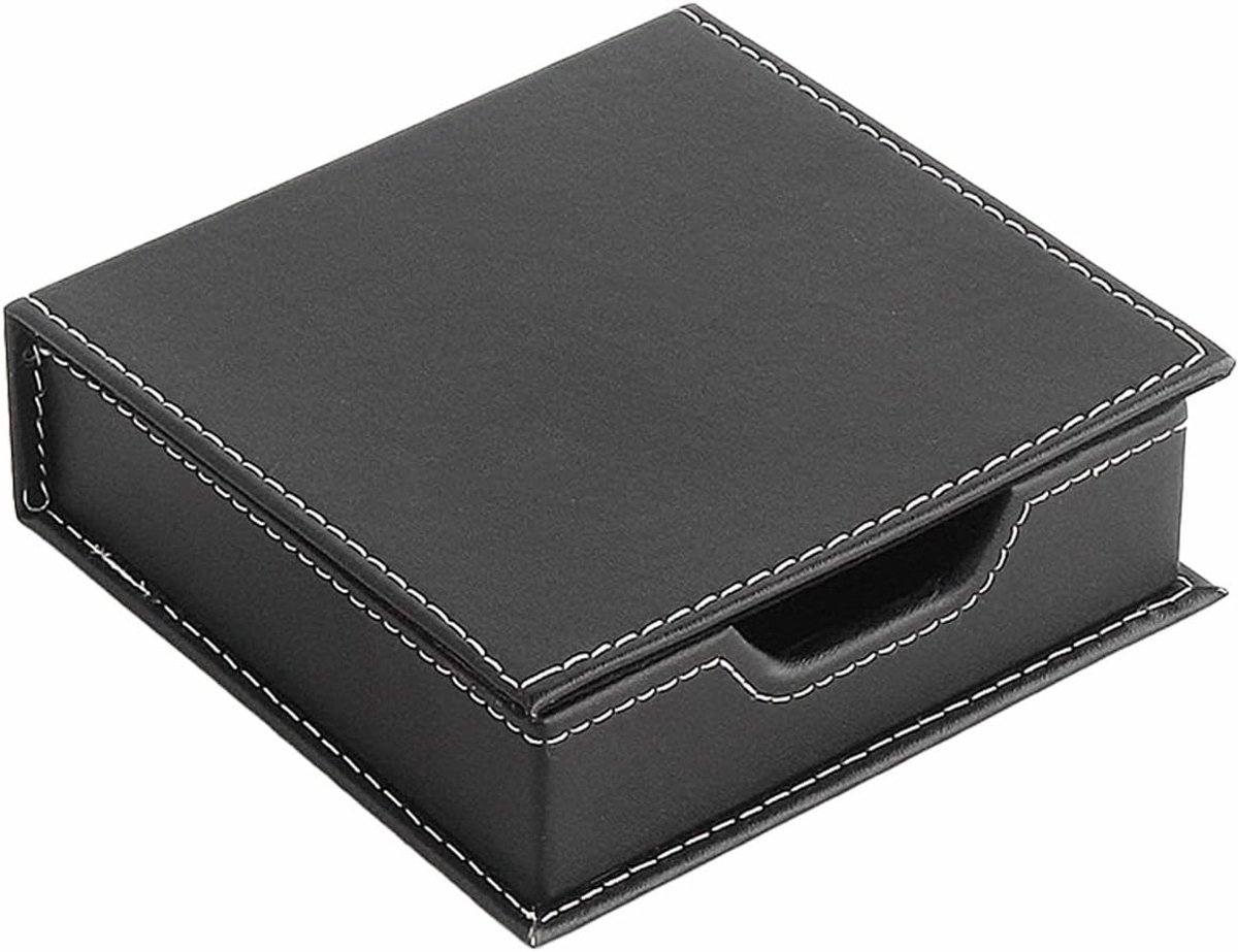 Kleverige Notes Houder, Notities Dispenser Memo Pad Organizer voor Bureau Thuiskantoor Boeken Notebook (zwart)