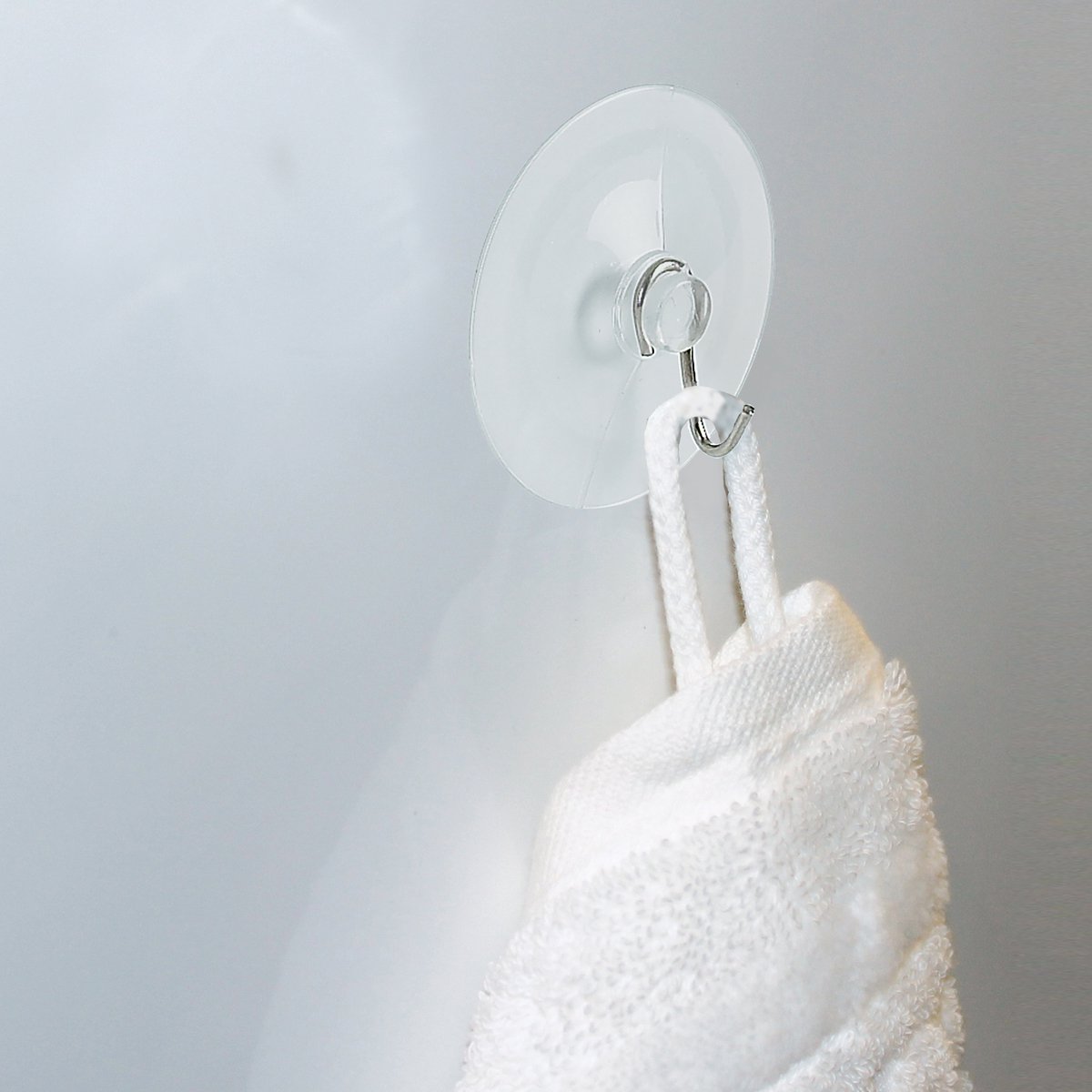 Spirella Zuignap Haak Transparant – Badkamer Haak voor Handdoeken en Accessoires – Ø 56 mm – Draagvermogen 1 kg