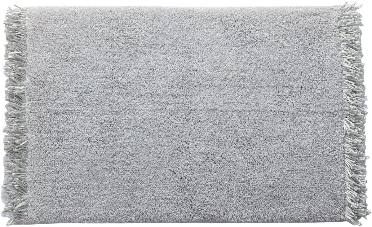 Spirella Victoria Badmat Grijs - Zachte Absorberende Badkamermat 50x80 cm - Badmatje voor Douche en Bad