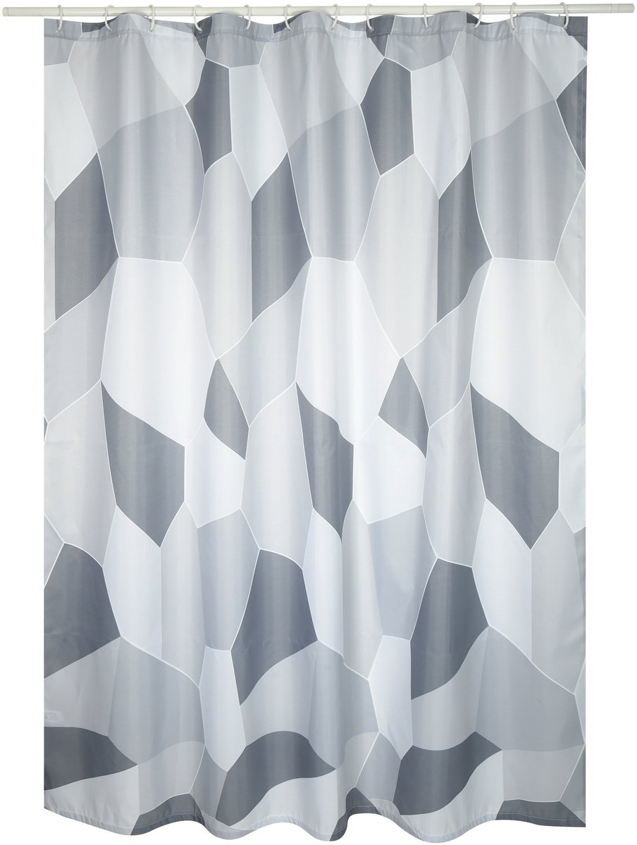 MSV Douchegordijn - Anti-Schimmel Douchegordijn van 100% Polyester met Antibacteriële Coating - Inclusief Ringen