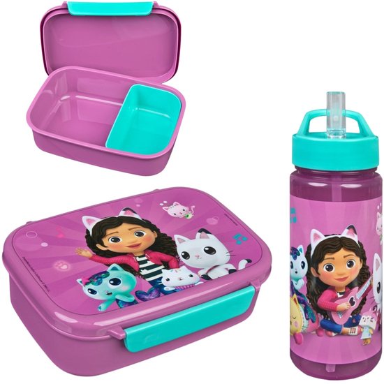 Gabby's Dollhouse lunchset; drinkfles en lunchbox van Gabby's Dollhouse — afbeelding 5