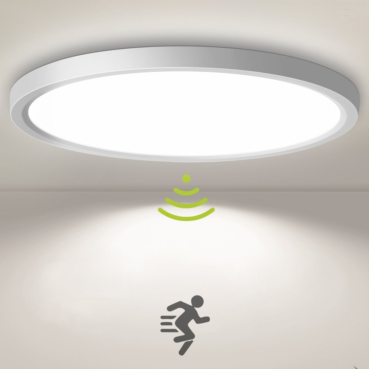 Oraymin LED Plafondlamp met Bewegingssensor 18W – 4000K – Ø23 cm