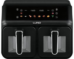 Dubbele Heteluchtfriteuse / Airfryer – 2200W – Dual Zone 8 Liter (2x 4L) – Digitaal LCD Display – Anti-Aanbak – Vaatwasserbestendig