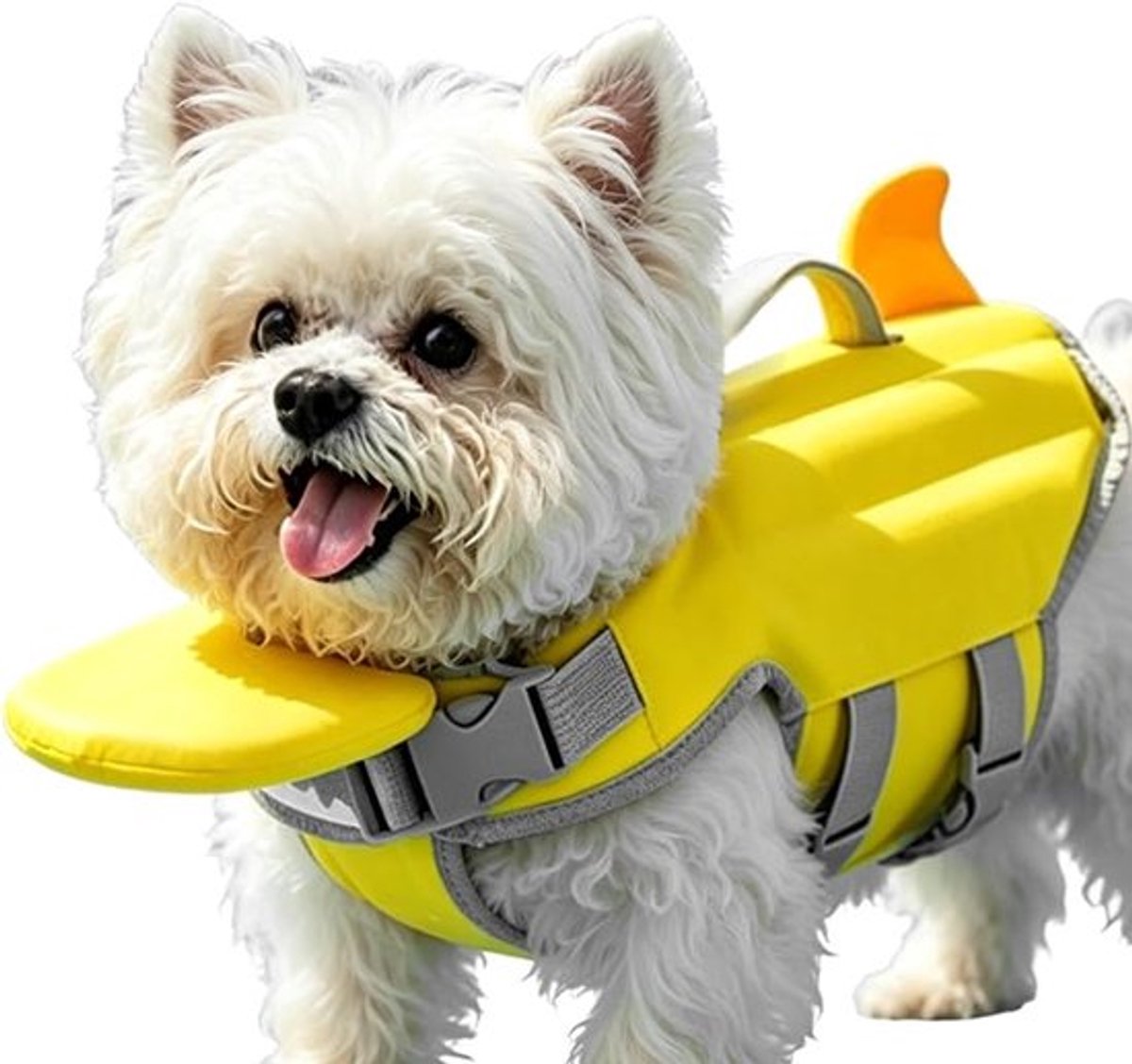 Reddingsvest voor honden - Drijfvermogen zwempak voor honden - Verstelbaar - Zwemhulpmiddel voor honden - Geschikt om te zwemmen en te spelen in zwembaden, meren, rivieren en andere wateren - Maat S
