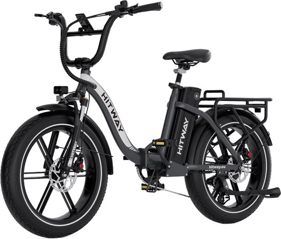 Hitway Elektrische Fiets BK32 - E-Bike met 250W Middenmotor - 26*2.35 Inch City Commuter EBike met Afneembare 36V 10.4Ah Lithium Batterij - 7 Versnellingen - IP54 Waterdicht