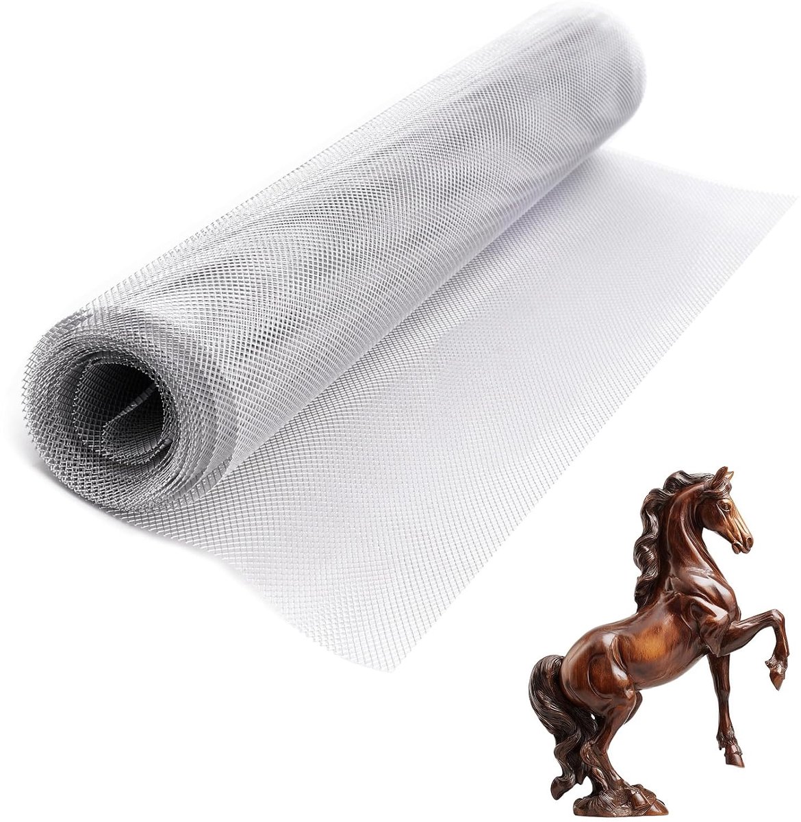 SnelShoppen - Aluminium Gaas voor Beeldhouwen, 254x40,6cm Vormbaar Gaas Op Rol voor Doe-Het-Zelf Sculpturen, Huisdecoratie, Tuinkunst, Creatieve Proje