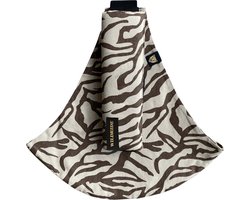 Wildride® Kinderdrager Zebraprint Bruin - 100% Katoen - Lichtgewicht & Draagbaar - Heupdrager Voor Kinderen van 9 Maanden tot 4 Jaar - Draagzak voor Baby en Peuter - Baby Carrier - Tot 20 kg