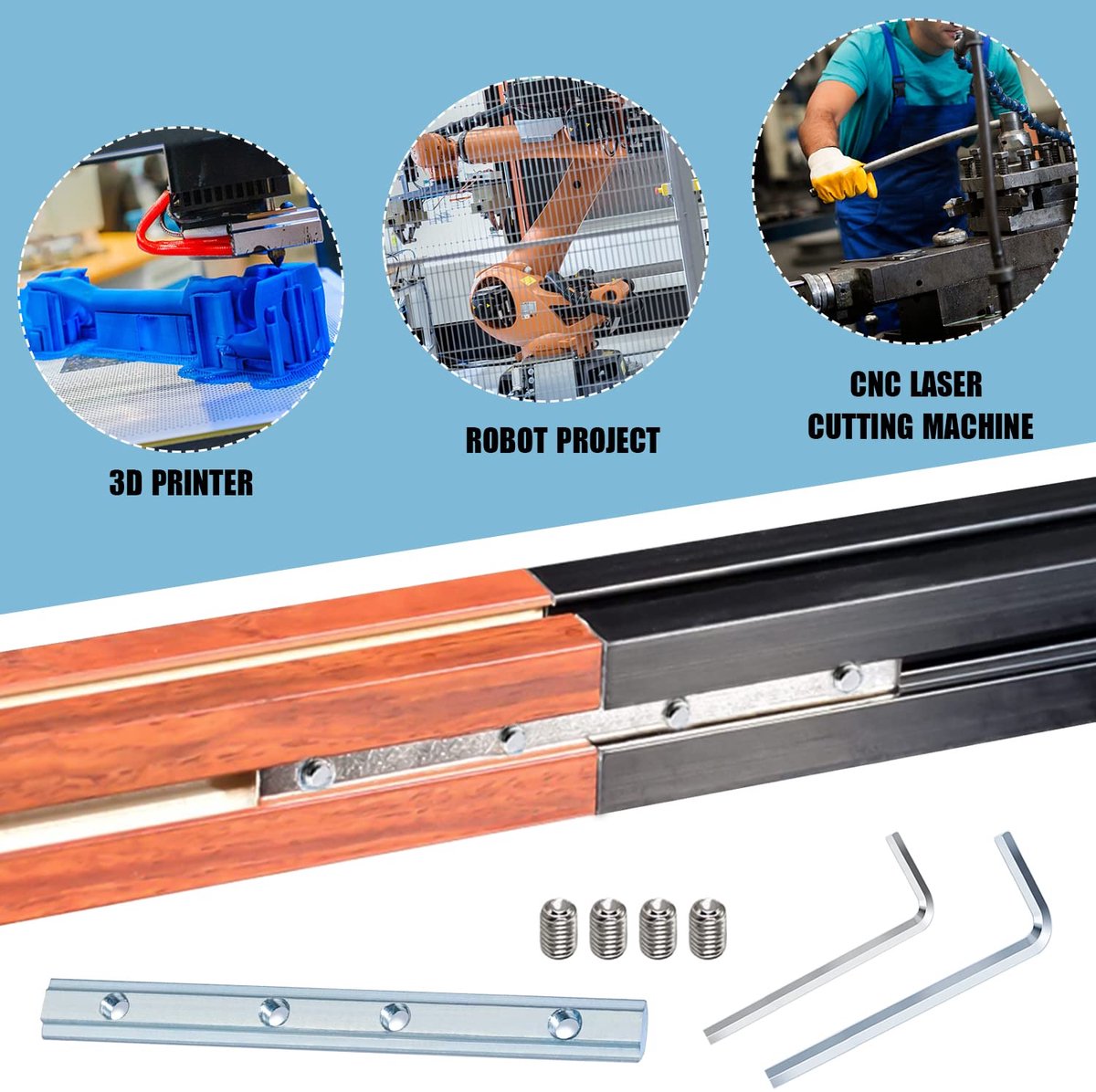 Aluminium profiel - connector 20 x 20 pakking houder voor extrusie profiel serie (8 stuks)