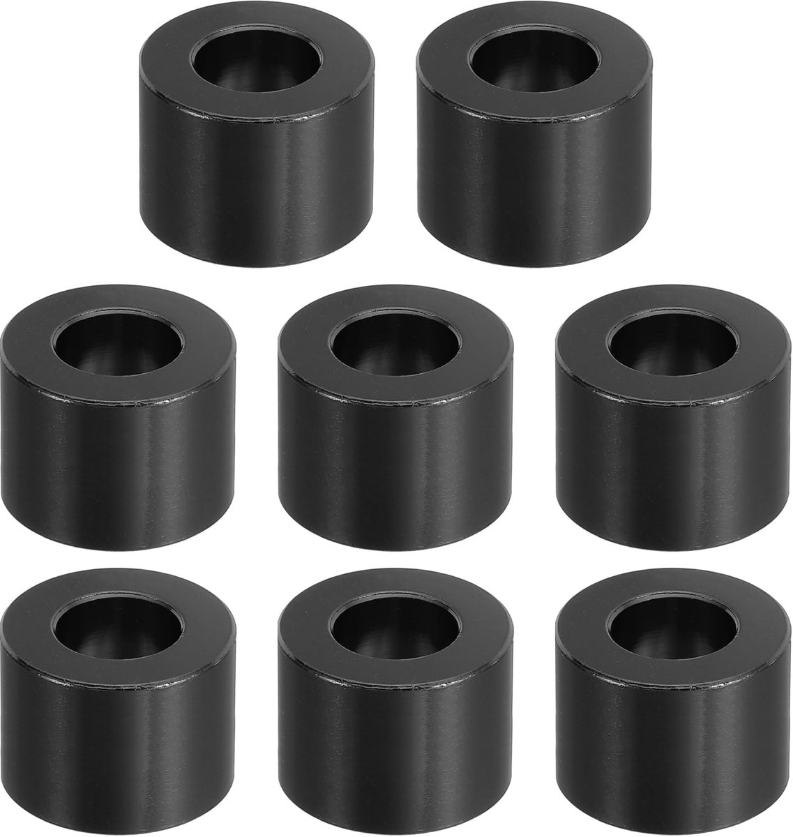 M10 Aluminium Spacer, 8 Stks Metalen Spacers Aluminium 10.5mm ID x 20mm OD x 15mm L Aluminium Spacer Schroef Standoff Ronde voor 2/5 "of M10 Schroefbout, Zwart