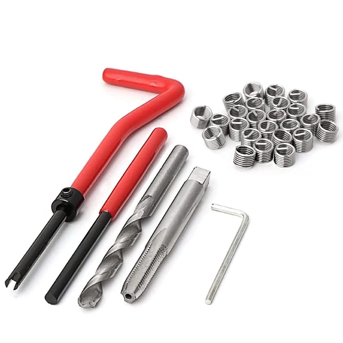 30Pcs Draad Reparatie Kits M6 Helicoil Kit Draad Inserts Helicoil Insert Mouwen