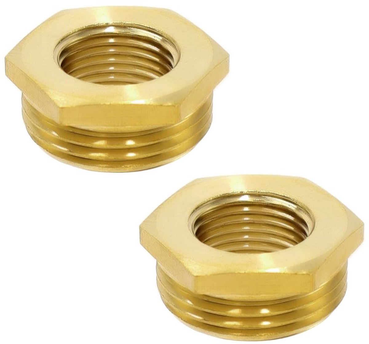 2 Stuks Messing Verloopstuk Fittingen 1 tot 1/2 Inch Mannelijke Draad Vrouwelijke Draad Voor Sanitair Pakkingen en Fittingen