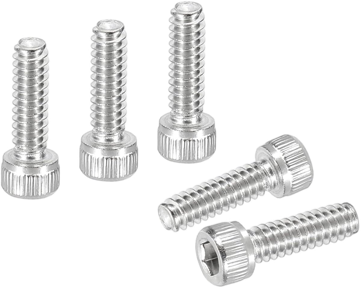 #4-40 x 3/8 inch zeskantschroeven met gat, 50 stuks metrische schroeven van roestvrij staal 304 voor deuren, racefietsen, mountainbikes, zilver