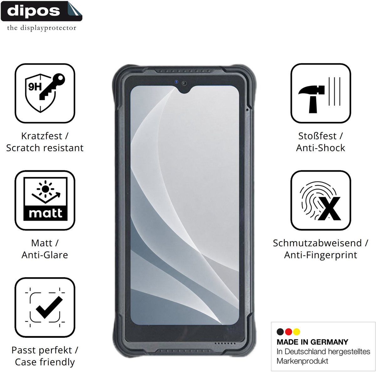 dipos – 2x Matte Pantserfolie geschikt voor Conker NS65 | 9H Screenprotector