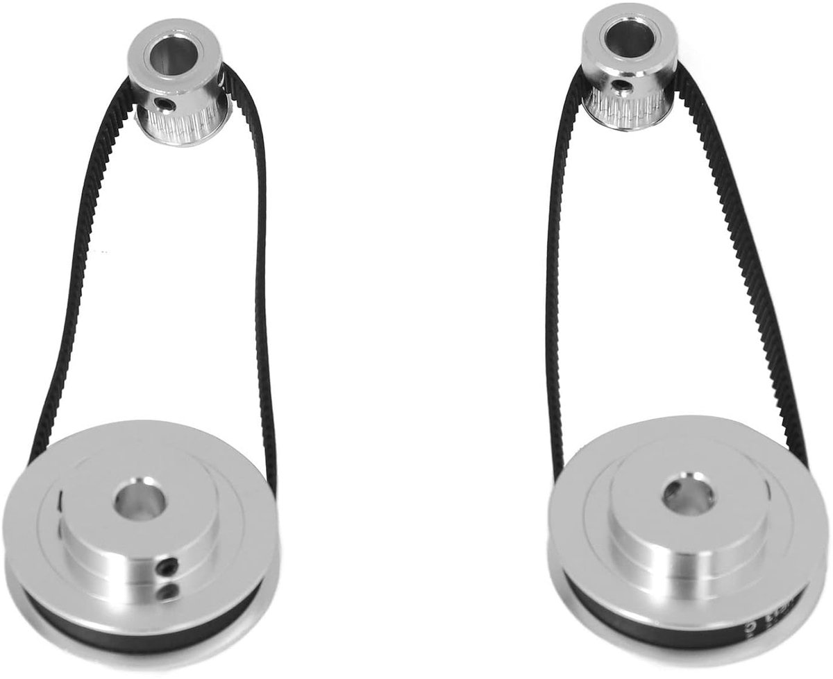Katrol Set, Timing Katrol Set 20 Tanden 60 Tanden Aluminium Synchrone Wiel met 280mm Lengte 6mm Breedte Distributieriem voor 3D, Distributieriem (8 mm / 0,31 inch boring)