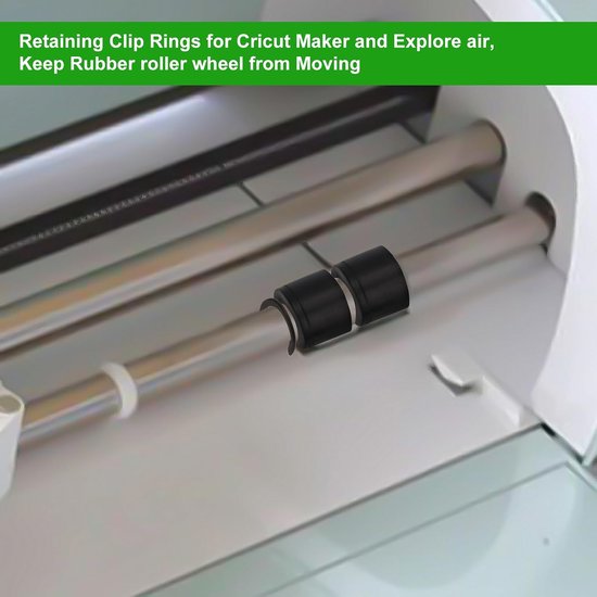 12-Delige Rubberen Rolresolutie voor Cricut Maker, 12-Delige Rubberen Rolvervanging, Voorkomt Effectief dat Rubber Beweegt Klemringen Compatibel met Cricut Maker — afbeelding 4