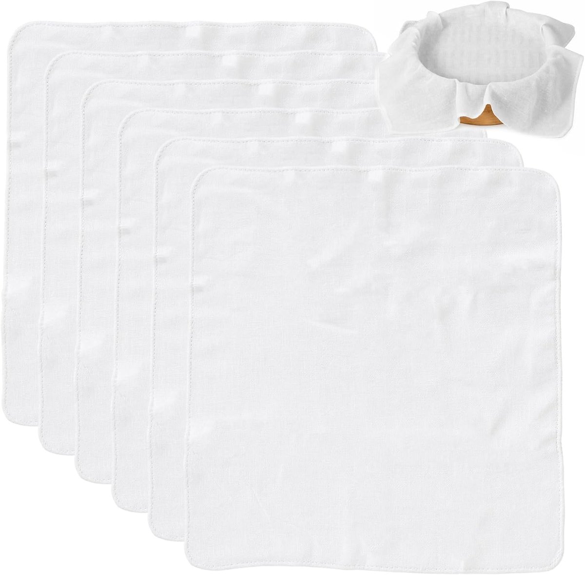 set van 6 hoogwaardige kaasdoek 50x50cm fijn geweven en ongebleekt | Herbruikbare filterdoek voor het maken van kaas, gelei en sap, veelzijdig katoenen gaas voor zeven, filteren en bakken