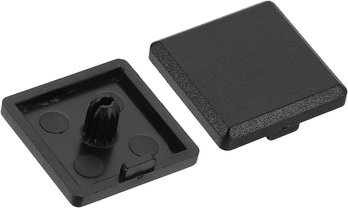 10 stuks eindkappen van nylon, 25 x 25 mm, aluminium profiel met T-moer, Europese standaard 2525, beschermkap voor aquariumslang, houder voor metalen planken, zwart