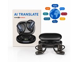 Vyzio - AI Vertaal Oordopjes - Vertaal Apparaat - Real-time Vertalings oordopjes - 144 Talen & Dialecten - Offline Functie - Draadloze Spraakvertaler voor Reizen & Zakelijk - Bluetooth 5.4 - Zwart - TRANZIO
