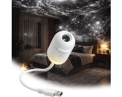Casalora 2-in-1 Projector Sterrenhemel & nachtlamp - Projectorlampen met 12 Films - Dimbare LED Lamp met 360° Rotatie en USB - Voor Slaapkamer, Auto en Kinderkamer